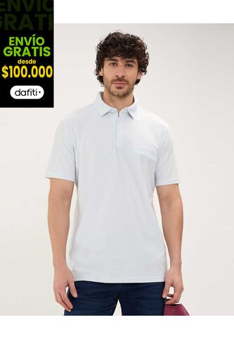 Polo Para Hombre Cuello Tejido Con Bolsillo Color Azul Claro Marca Patprimo #44112655 Patprimo
