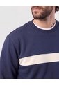 Buzo Con Franja En Contraste   Para Hombre Azul Patprimo de Patprimo