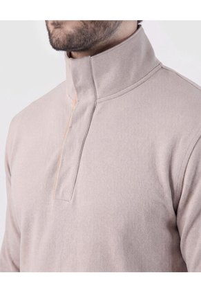 Buzo Con Cuello De Botones Para Hombre Café Patprimo