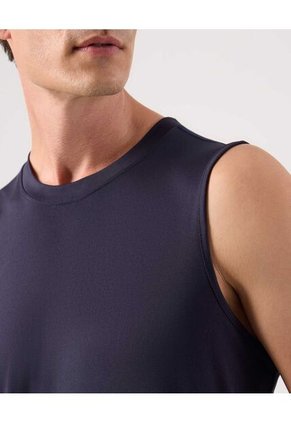 Camiseta Unicolor Manga Sisa Para Hombre Azul Patprimo