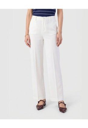 Pantalón De Bota Recta Para Mujer Blanco Patprimo