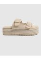 Sandalias De Plataforma Con Hebillas   Para Mujer Beige Patprimo de Patprimo