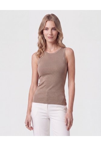 Camiseta Esqueleto Acanalada   Para Mujer Café Patprimo Patprimo