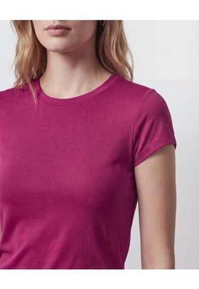 Camiseta Deportiva De Manga Corta   Para Mujer Vino Patprimo