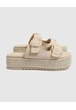 Sandalias De Plataforma Con Hebillas   Para Mujer Beige Patprimo de Patprimo