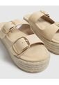 Sandalias De Plataforma Con Hebillas   Para Mujer Beige Patprimo de Patprimo