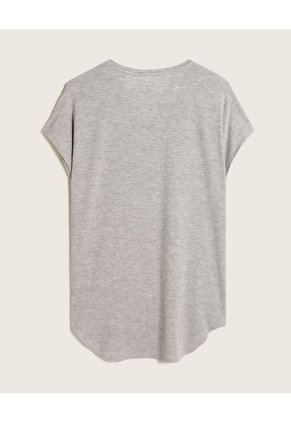 Camiseta Para Mujer Manga Corta Color Gris Marca Patprimo #30093109