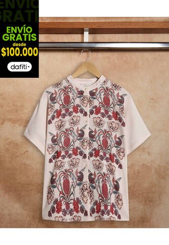 Blusa Para Mujer Manga Corta Color Azul  Marca Patprimo #30123441 Patprimo