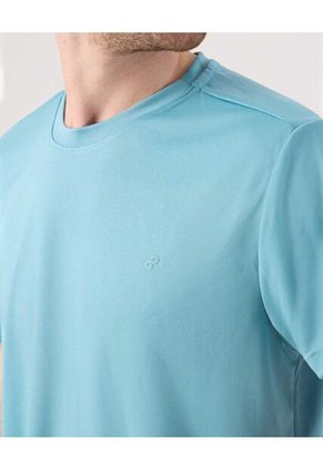 Camiseta Manga Corta Texturizada Para Hombre Azul Patprimo