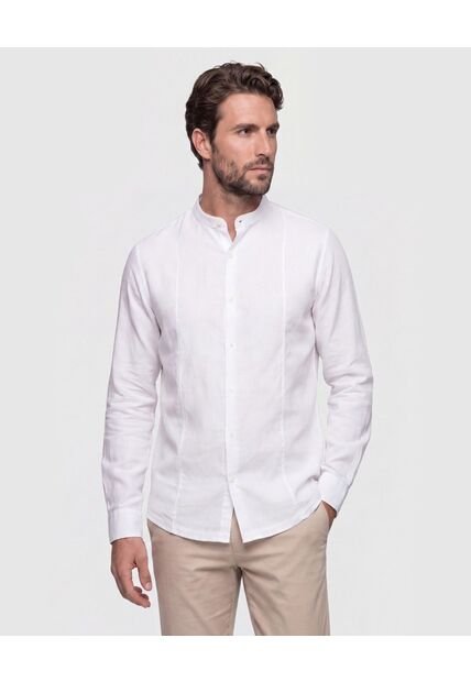 Camisa Guayabera Premium   Para Hombre Blanco Patprimo