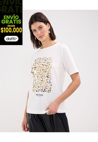 Camiseta Para Mujer Manga Corta Color Blanco Marca Patprimo #30093580 Patprimo