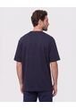 Camiseta Texturizada Cuello Redondo   Para Hombre Azul Patprimo de Patprimo