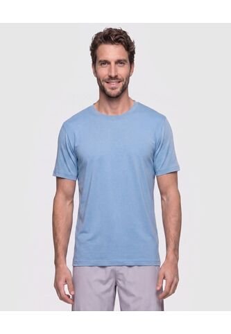 Camiseta Manga Corta Texturizada  Para Hombre Azul Patprimo Patprimo