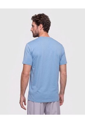 Camiseta Manga Corta Texturizada Para Hombre Azul Patprimo