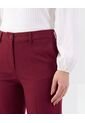 Pantalón Recto Con Línea De Quiebre   Para Mujer Vino Patprimo de Patprimo