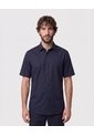 Camisa Manga Corta Unicolor   Para Hombre Azul Patprimo de Patprimo