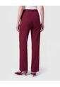 Pantalón Recto Con Línea De Quiebre   Para Mujer Vino Patprimo de Patprimo