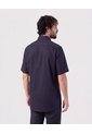 Camisa Manga Corta Unicolor   Para Hombre Azul Patprimo de Patprimo