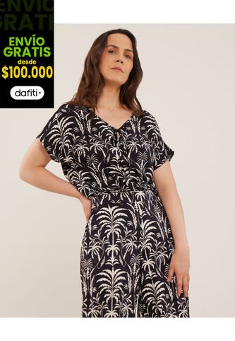 Blusa Para Mujer Manga Corta Color Negro Marca Patprimo #30123178 Patprimo