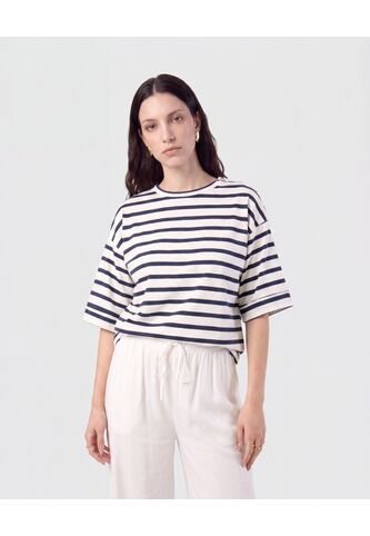 Camiseta Oversize Manga 3/4   Para Mujer Blanco Patprimo Patprimo