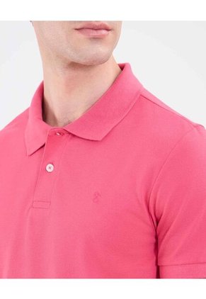Polo Tejida Unicolor  Para Hombre Rosa Patprimo