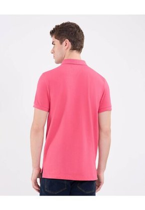 Polo Tejida Unicolor  Para Hombre Rosa Patprimo