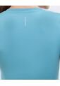 Camiseta Manga Corta Unicolor   Para Mujer Azul Patprimo de Patprimo