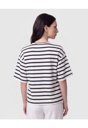 Camiseta Oversize Manga 3/4   Para Mujer Blanco Patprimo