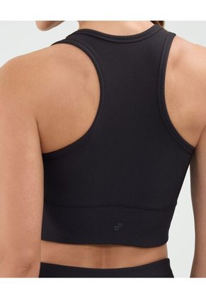 Top Deportivo Acanalado Para Mujer Negro Patprimo