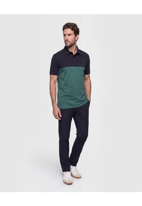 Polo Bloques Para Hombre Azul Patprimo