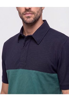 Polo Bloques Para Hombre Azul Patprimo