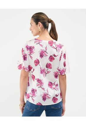 Blusa Para Mujer Manga Corta Color Blanco Marca Patprimo #30123459