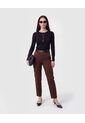 Pantalón Chino Con Pasadores   Para Mujer Café Patprimo de Patprimo