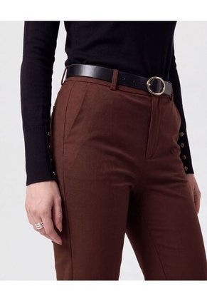 Pantalón Chino Con Pasadores   Para Mujer Café Patprimo