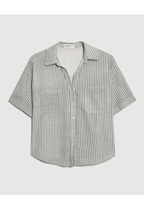 .Camisa De Mujer Manga Corta Marca Patprimo Gris #30010678