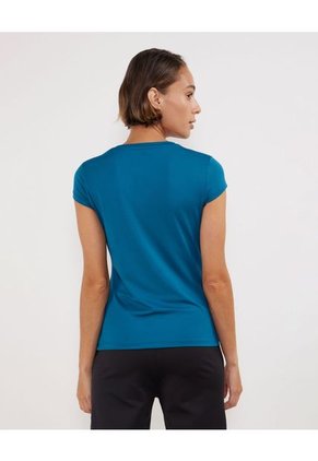 Camiseta Para Mujer Manga Corta Cuello Redondo Color Azul  Marca Patprimo #30093434