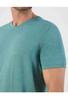 Camiseta Deportiva Texturizada Para Hombre Verde Patprimo