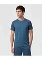 Camiseta Deportiva Con Detalle En Mangas   Para Hombre Azul Patprimo de Patprimo