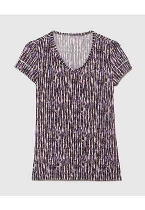 Camiseta Para Mujer Manga Corta Color Morado Marca Patprimo #30092263