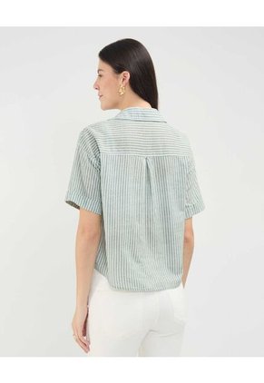 .Camisa De Mujer Manga Corta Marca Patprimo Gris #30010678