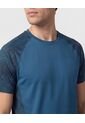 Camiseta Deportiva Con Detalle En Mangas   Para Hombre Azul Patprimo de Patprimo