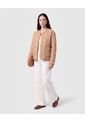 Camisa Escote En V Con Cuello   Para Mujer Crema Patprimo de Patprimo