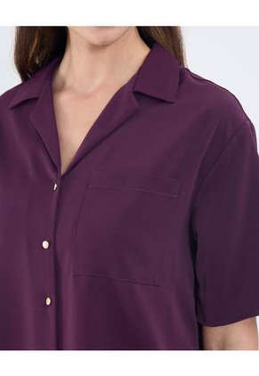 Camisa Para Mujer Manga Corta Color Morado Marca Patprimo #30010720