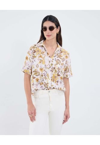 Camisa Para Mujer Manga Corta Color Blanco Marca Patprimo #30010696 Patprimo