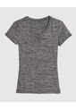 Camiseta Deportiva Jaspeada  Para Mujer Negro Patprimo de Patprimo