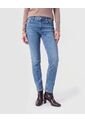 Jean Skinny De Tiro Medio   Para Mujer Azul Patprimo de Patprimo
