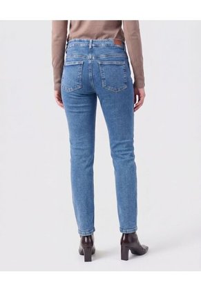 Jean Skinny De Tiro Medio Para Mujer Azul Patprimo