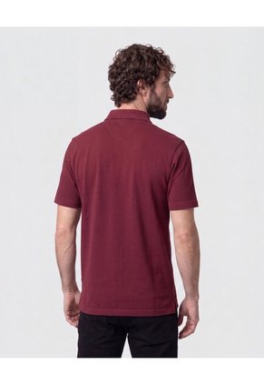 Polo Con Bolsillo De Parche   Para Hombre Vino Patprimo