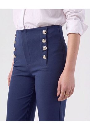 Leggings Con Botones Para Mujer Azul Patprimo