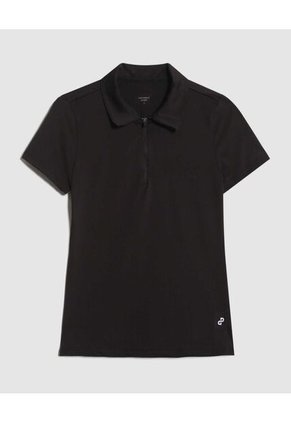 Polo Deportiva Con Cierre Para Mujer Negro Patprimo